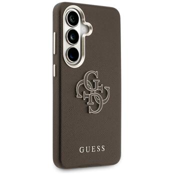 Case Guess Grained Big 4G Metal Logo Aizsargapvalks priekš Samsung Galaxy S26+ / brūns (GUHCS26M5PS4RGGW)