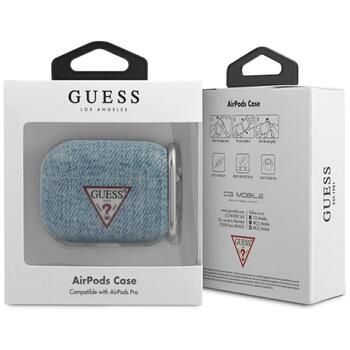Guess GUACAPTPUJULLB AirPods Pro cover Jeans Collection Aizsargapvalks priekš AirPods Pro / gaiši zils (GUACAPTPUJULLB)