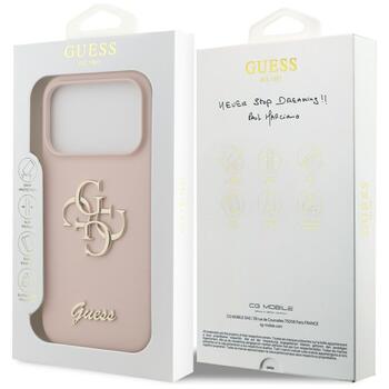 Guess Silicone Big 4G Script Case Защитный чехол для iPhone 17 Pro / розовый (GUHCP17LSC4GSMP)