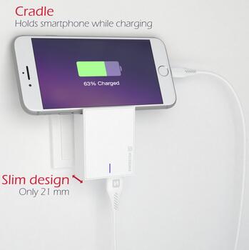 Swissten Smart IC Tīkla Lādētājs 2x USB 3А / 15W Ar Micro USB vadu 1.2m (SW-DET-2.1AWCM-WH)