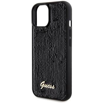 Guess GUHCP14SPSFDGSK Hardcase Sequin Script Metal Защитный чехол для iPhone 14 / 15 / 13 6.1