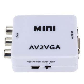 RoGer Адаптер для Преобразования сигнала RCA на VGA (+ Аудио) Белый (RG-RCA-VGA-CON-WH)