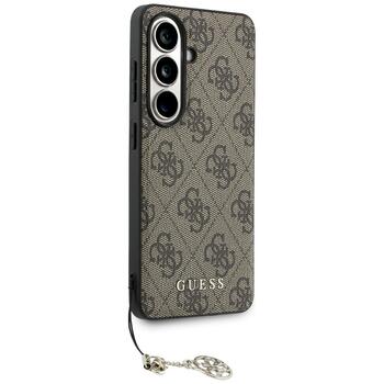 Guess 4G Classic Logo Charm MagSafe Aizsargapvalks priekš Samsung Galaxy S26 / brūns (GUHMS26SGF4GBR)