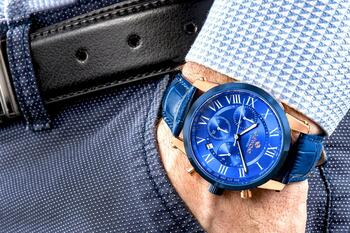 Giewont Chronograph Sapphire Vīriešu pulkstenis GW6260-A5 / vara zils (GW6260-A5)
