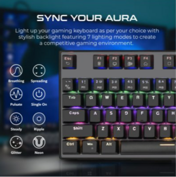 VERTUX Tactical Mehāniskā RGB Spēļu Tastatūra (TACTICAL.E)
