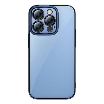 Baseus Glitter Transparent Case and Tempered Glass Set Защитный чехол и защитное стекло для iPhone 14 Pro / синий (ARMC021303)