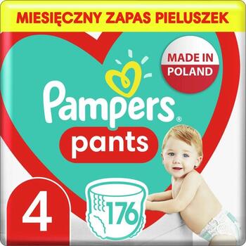 Pampers Pants Autiņbiksītes‑Biksītes 4. Izmērs (9‑15kg) 176gab (8006540068557)