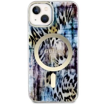 Guess GUHMP14SHLEOPWB Leopard MagSafe Aizsargapvalks priekš iPhone 14 / 15 / 13 6.1