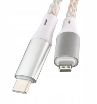 Qualo QCS-CL-00 Glowing Kabelis USB-С – Lightning / 12W / 1m / LED (QCS-CL-00)