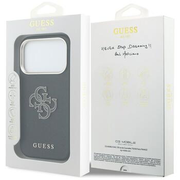 Case Guess FW Resin Logo Защитный чехол для iPhone 17 Pro / чёрный (GUHCP17L5PS4RGGK)