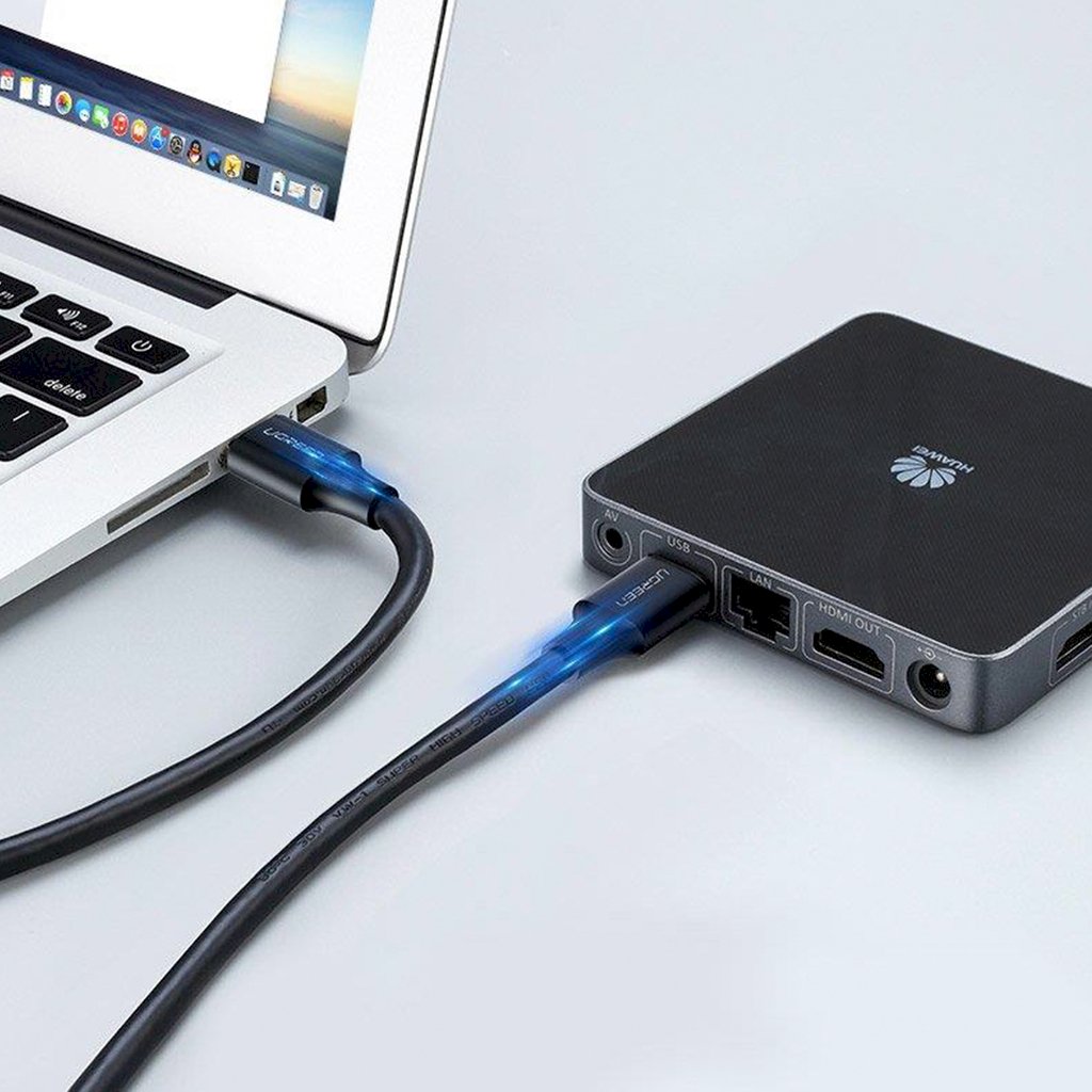 UGREEN 10371 USB kabelis USB 3.2 Gen 1 (3.1 Gen 1) 2 m USB-A 5 Gbit/s / melns, pelēks (UG-10371)