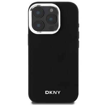 DKNY Plain Silver Logo MagSafe Aizsargapvalks Priekš Apple iPhone 16 Pro Max (DKHMP16XPSCMCLK)