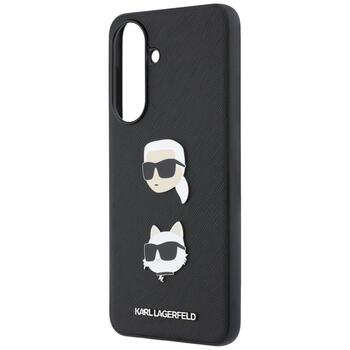 Case Karl Lagerfeld w/ Karl&Choupette Heads Pins&Logo Защитный чехол для Samsung Galaxy A37 5G / чёрный (KLHCSA37PSFDHPOK)