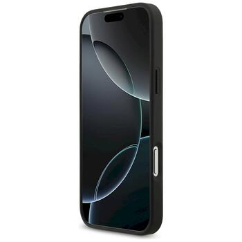 Guess Grained Big 4G & Classic Logo case Aizsargapvalks priekš iPhone 17 Pro Max / melns (GUHCP17XPGT4MBK)