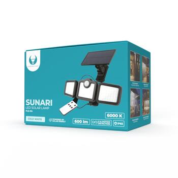 Forever Light SUNARI Saules Lampa LED PIR / 10W / 800lm / 6000K / 2400mAh (RTV100325)