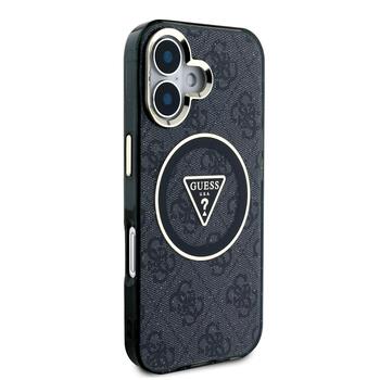 Guess IML 4G Glitter and Triangle Logo MagSafe Aizsargapvalks priekš Apple iPhone 16 (GUHMP16SHG4PRTGK)