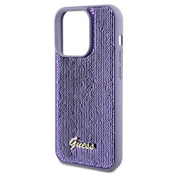Guess GUHCP13LPSFDGSU Sequin Script Metal Aizsargapvalks priekš iPhone 13 Pro/13 6.1