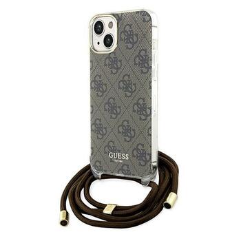 Guess GUHCP15SHC4SEW Crossbody Cord 4G Print Aizsargapvalks priekš iPhone 15 / 14 / 13 6.1