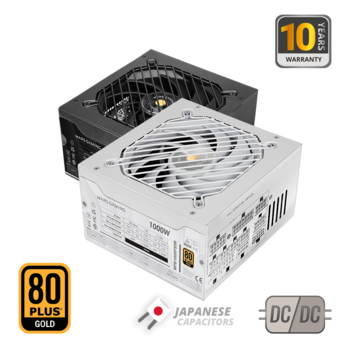 Mars Gaming MPB1000PSIW Fully Modular Power Supply 1000W ATX 3.1 / PCIe 5.1 / 140mm (MPB1000PSIW)