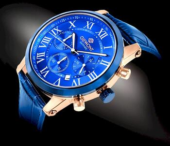 Giewont Chronograph Sapphire Vīriešu pulkstenis GW6260-A5 / vara zils (GW6260-A5)