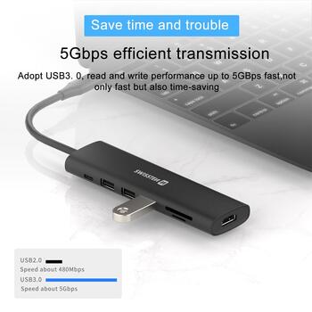 Swissten Daudzportu klēpjdatora dokstacija USB-C Hub 7in1 USB-C 100W / HDMI 4K / USB-A 3.0 / 2x USB-A 2.0 / SD / MicroSD (44040202)