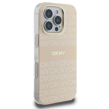 DKNY Repeat Texture Pattern With Stripe Защитный Чехол для Apple iPhone 16 Pro (DKHMP16LHRHSEP)