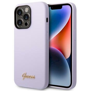 Guess GUHCP14XSLSMU Silicone Vintage Gold Logo Hardcase Защитный чехол для iPhone 14 Pro Max 6,7