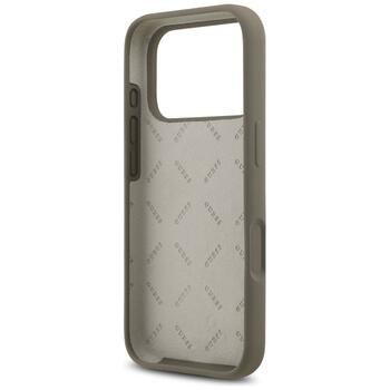 Guess Silicone Big 4G Script Case Защитный чехол для iPhone 17 Pro / коричневый (GUHCP17LSC4GSMW)