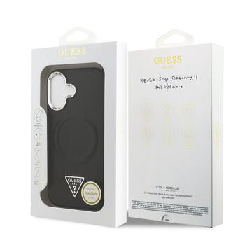 Guess PU Leather Triangle Logo MagSafe Case Чехол для Apple iPhone 17 (GUHMP17SPSDTSCMK)