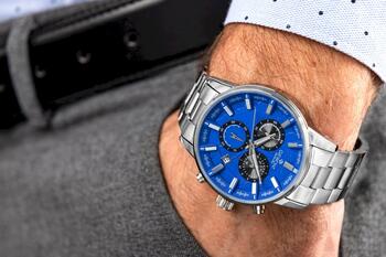Giewont Vīriešu pulkstenis Chronograph Sapphire / sudrabzils (GW4580-B3)