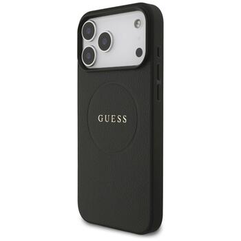 Guess Grained Ring MagSafe case Защитный чехол для iPhone 17 Pro Max / чёрный (GUHMP17XPGHSMMK)