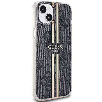 Guess GUHCP15MH4PSEGK Hardcase IML 4G Gold Stripe Aizsargapvalks priekš iPhone 15 Plus/14 Plus 6.7