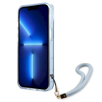 Guess GUHCP13MHTSGSB Hardcase Translucent Strap Aizsargapvalks priekš iPhone 13/14/15 6.1