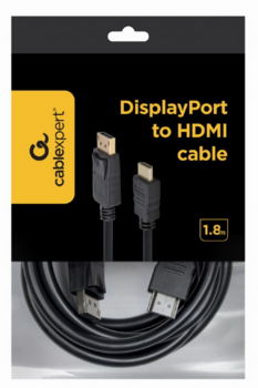 Gembird CC-DP-HDMI-6 Kabelis DisplayPort uz HDMI / 1.8m (CC-DP-HDMI-6)