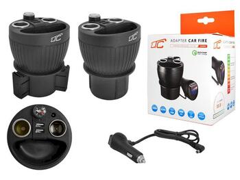 Lamex LXAS14 LTC Auto lādētājs 120W, 2 USB ligzdas 3,1A, Quickcharger (LXAS14)