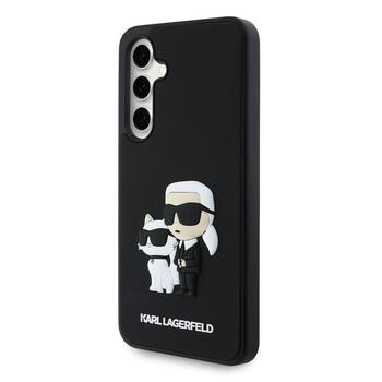Karl Lagerfeld 3D Rubber Karl and Choupette Case Защитный чехол для Samsung Galaxy S24 FE / чёрный (KLHCS24FE3DRKCNK)