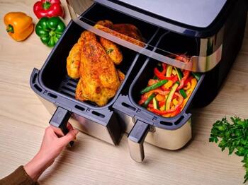 Tefal Dual Easy Fry & Grill EY905D Аэрофритюрница с горячим воздухом 8.3L 2700W (EY905D10)