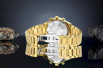 Giewont Chronograph Sapphire Vīriešu pulkstenis / zelta melns (GW6310-B4)