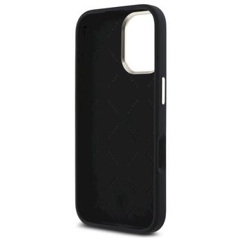 Guess GUHCP16MSMBSLK Silicone Script Metal Logo & Frame Защитный чехол для iPhone 16 Plus 6.7