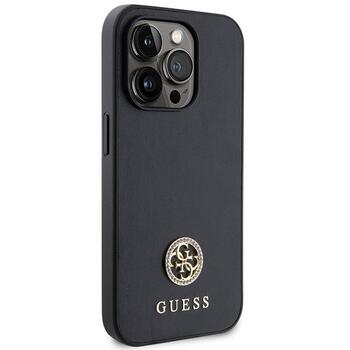 Guess Strass Metal Logo Back Case Защитный Чехол для Apple iPhone 15 Pro (GUHCP15LPS4DGPK)