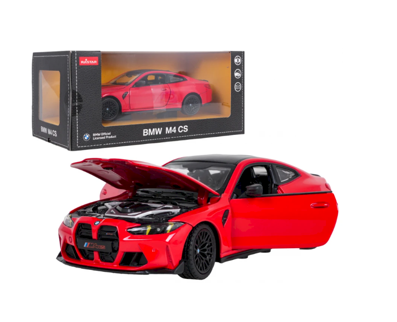 Rastar BMW M4 CS Metāla automašīnas modelis 1:24 Sarkana (64760RE)