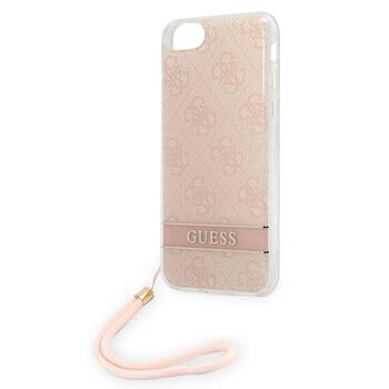 Guess GUOHCI8H4STP Hardcase 4G Print Strap Защитный чехол для iPhone SE 2022 / SE2020 / 7 / 8 / розовый (GUOHCI8H4STP)