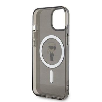 Karl Lagerfeld KLHMP14SHFCKNOK Hardcase IML Ikonik MagSafe Aizsargapvalks priekš iPhone 14/15/13 6.1