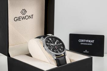 Giewont Vīriešu pulkstenis Chronograph Sapphire GW5630-A2 / melns/sudraba (GW5630-A2)