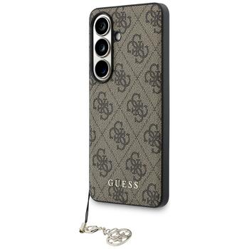 Guess 4G Classic Logo Charm MagSafe Aizsargapvalks priekš Samsung Galaxy S26 / brūns (GUHMS26SGF4GBR)