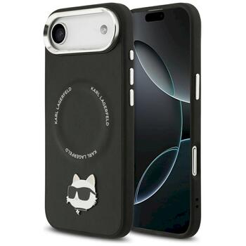 Karl Lagerfeld Choupette Pin MagSafe Case Aizsargapvalks priekš iPhone Air / melns (KLHMP17MPSMLRCHK)