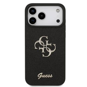 Guess PU Fixed Glitter 4G Metal Logo Case Чехол для Apple iPhone 17 Pro Max (GUHCP17XHG4SGK)