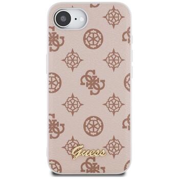 Case Guess Peony Script Logo MagSafe Защитный чехол для iPhone 16e / 17e / коричневый (GUHMPSE4PGPYSW)