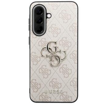 Guess Leather 4G Metal Logo Case Aizsargapvalks priekš Samsung Galaxy A57 5G / rozā (GUHCSA574GMGPI)
