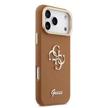 Guess PU Grained 4G Logo Stand Camera Frame Case Чехол для Apple iPhone 17 Pro Max (GUHCP17XPCS4GSW)